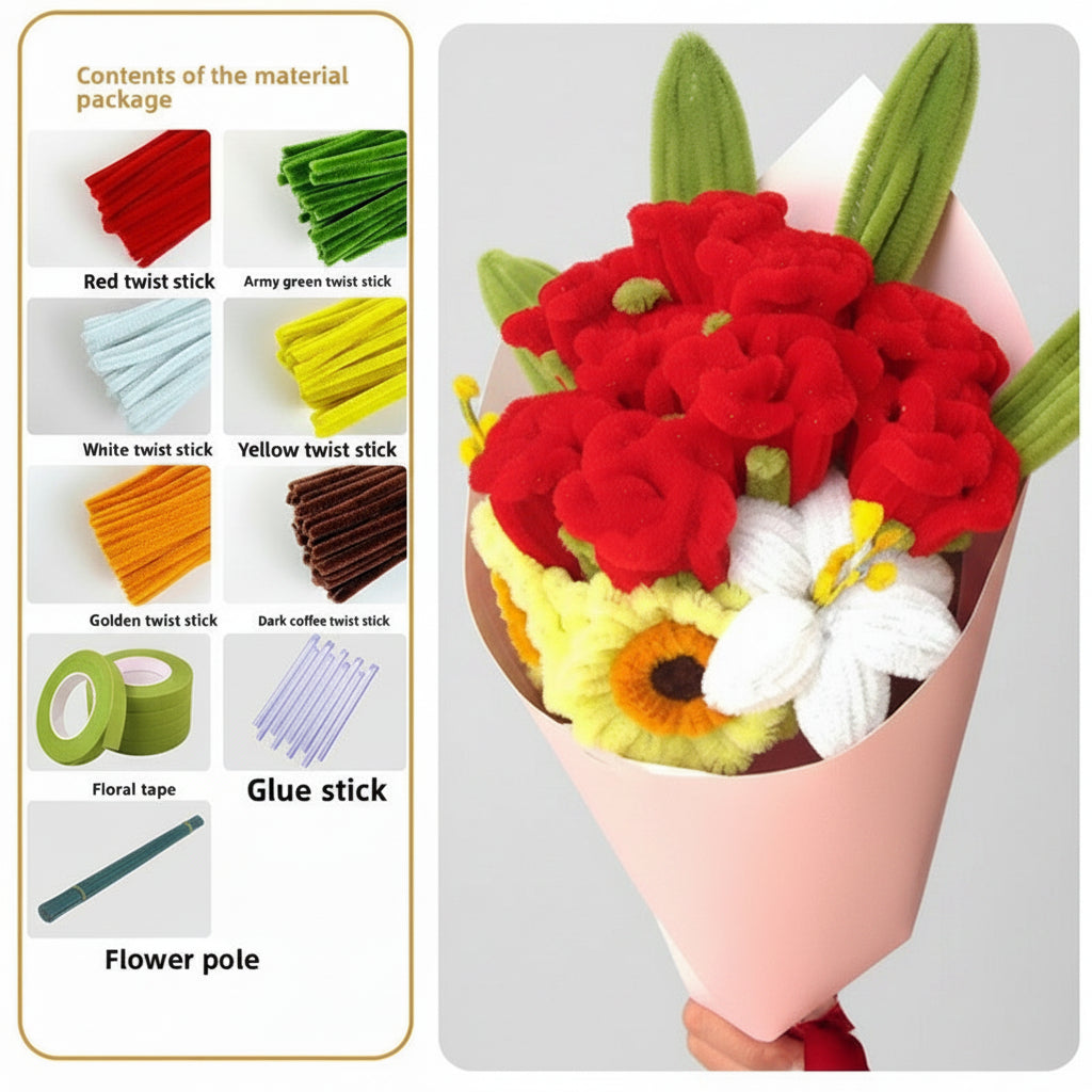 The "Everlasting Bloom" Plush Sculpture Collection