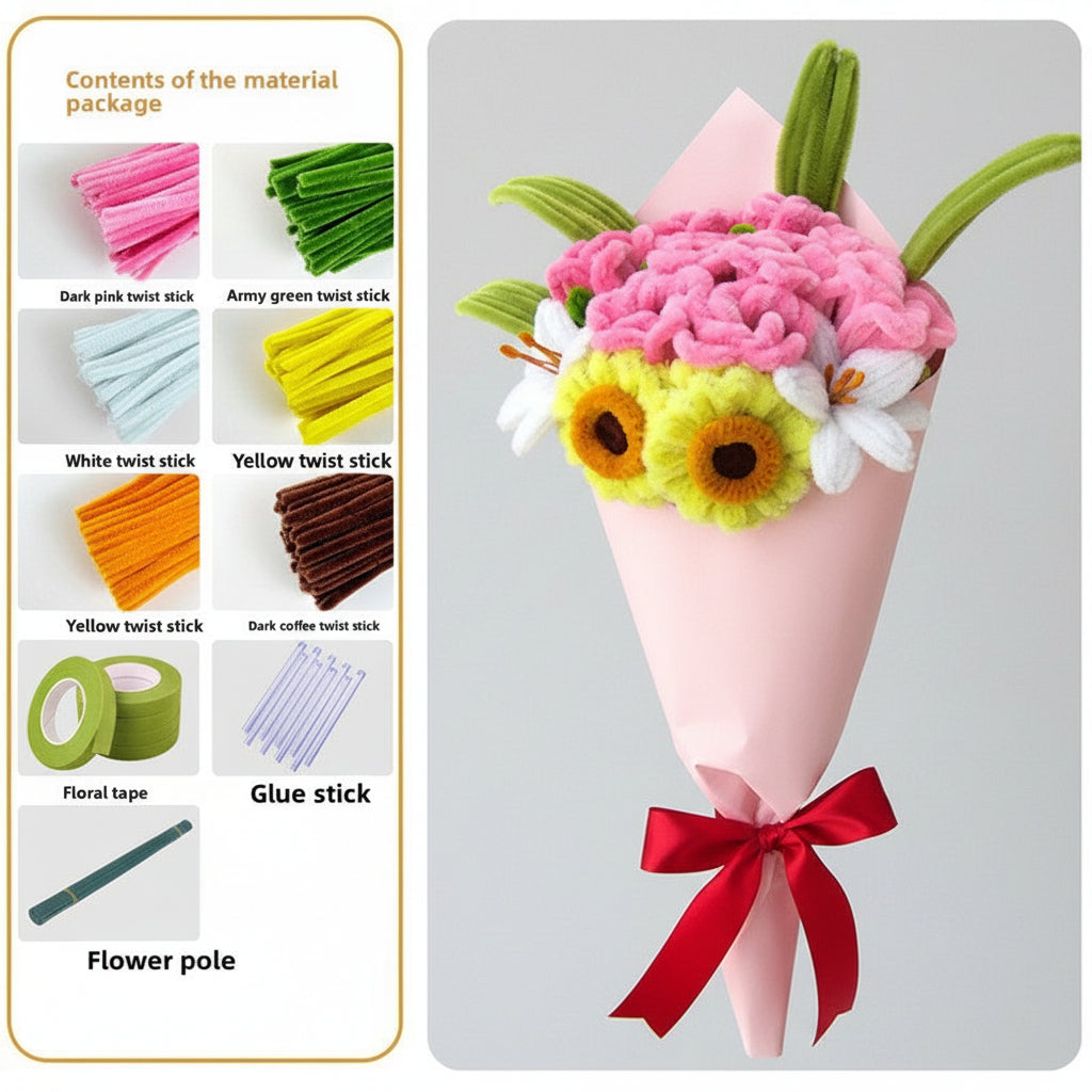 The "Everlasting Bloom" Plush Sculpture Collection